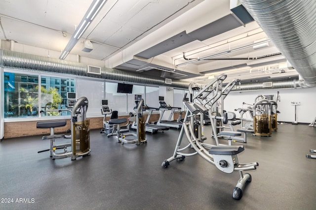 view of exercise room