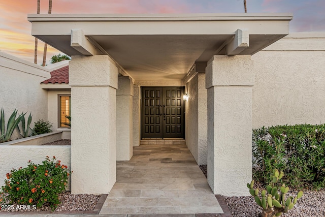 6119 E Sandra Ter, Scottsdale, AZ 85254 - view of exterior entry featuring stucco siding