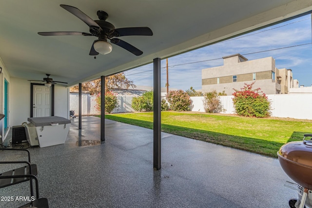 view of patio with area for grilling