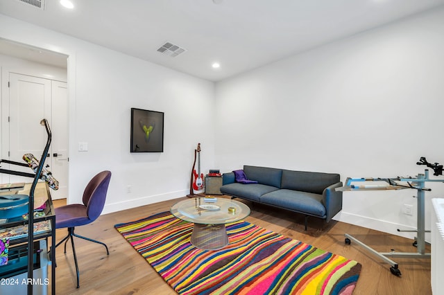 office area featuring wood-type flooring