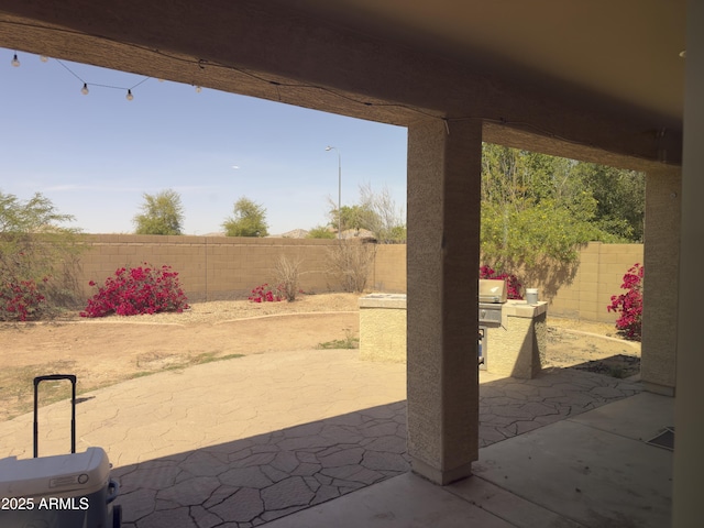 view of patio / terrace with a fenced backyard