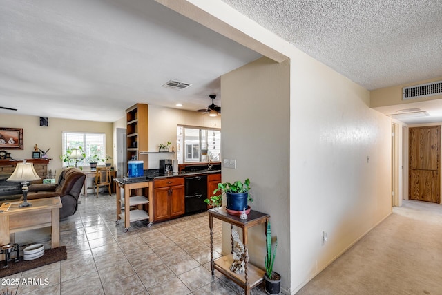 7210 W Caron Dr, Peoria, AZ 85345 - hallway with light tile patterned floors and a textured ceiling