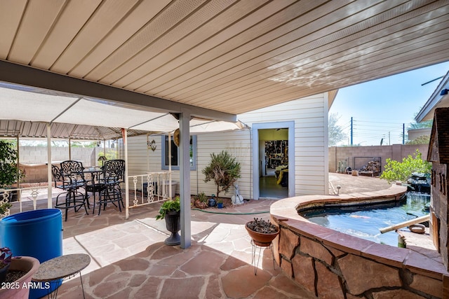 7210 W Caron Dr, Peoria, AZ 85345 - fenced backyard featuring a patio and outdoor dining area