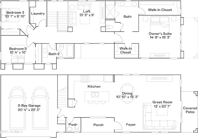 10105 E Ulysses Ave, Mesa, AZ 85212 - floor plan / room layout