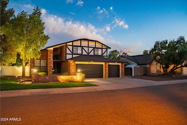 view of front facade with a garage