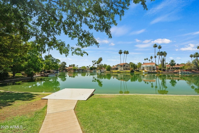 2264 S Don Carlos, Mesa, AZ 85202 - dock featuring a water view and a yard