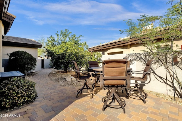 15439 E Acacia Way, Fountain Hills, AZ 85268 - view of patio / terrace with fence and outdoor dining space