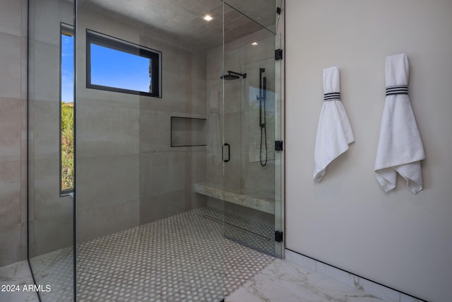 bathroom with walk in shower