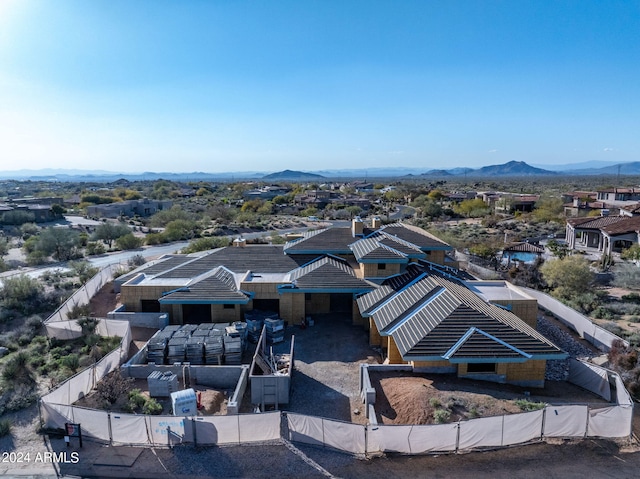 bird's eye view featuring a mountain view