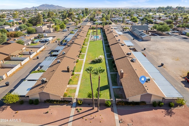 bird's eye view featuring a mountain view