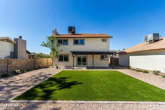 1521 W Jacinto Ave, Mesa, AZ 85202 - back of property featuring a fenced backyard and a patio area