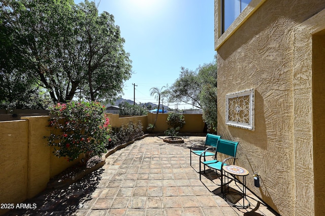 view of patio / terrace with a fenced backyard