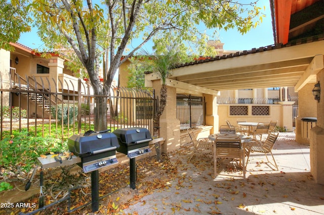 view of patio with fence