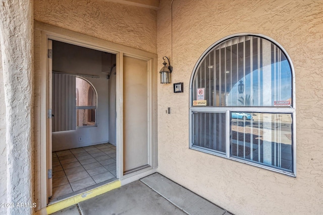 view of doorway to property