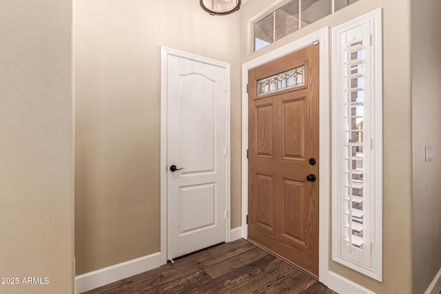 entryway featuring dark hardwood / wood-style floors