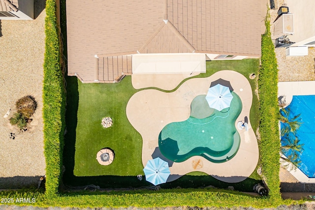 birds eye view of property