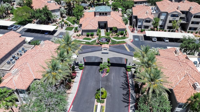 aerial view of residential area