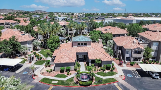 aerial view of residential area