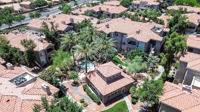 aerial perspective of suburban area