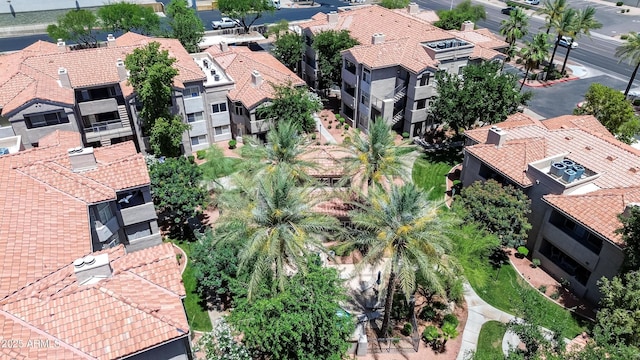 aerial perspective of suburban area