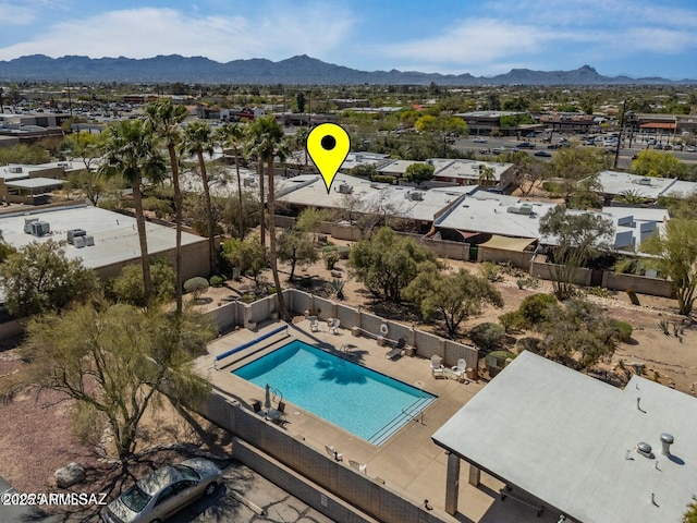 8118 N Gibraltar Dr, Tucson, AZ 85704 - birds eye view of property featuring a mountain view
