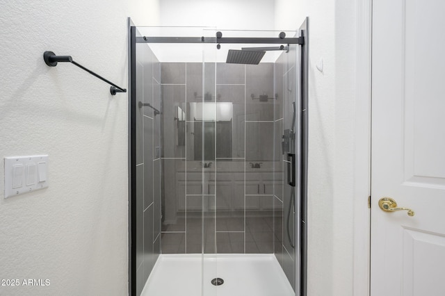 25825 N 65th Ave, Phoenix, AZ 85083 - bathroom with a shower stall and a textured wall