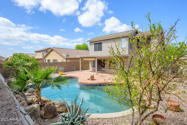 25825 N 65th Ave, Phoenix, AZ 85083 - view of pool with a fenced backyard, a patio, and a fenced in pool