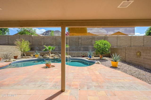 25825 N 65th Ave, Phoenix, AZ 85083 - view of swimming pool with a fenced backyard, a patio area, and a fenced in pool