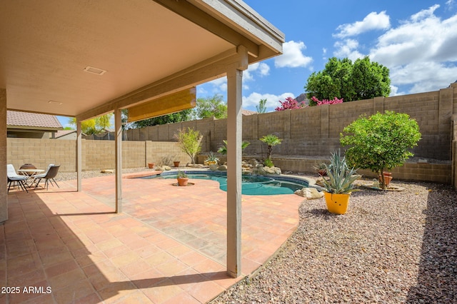25825 N 65th Ave, Phoenix, AZ 85083 - view of patio / terrace featuring a fenced in pool and a fenced backyard