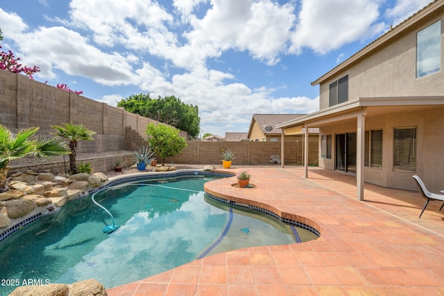 25825 N 65th Ave, Phoenix, AZ 85083 - view of pool with a patio area, a fenced backyard, and a fenced in pool
