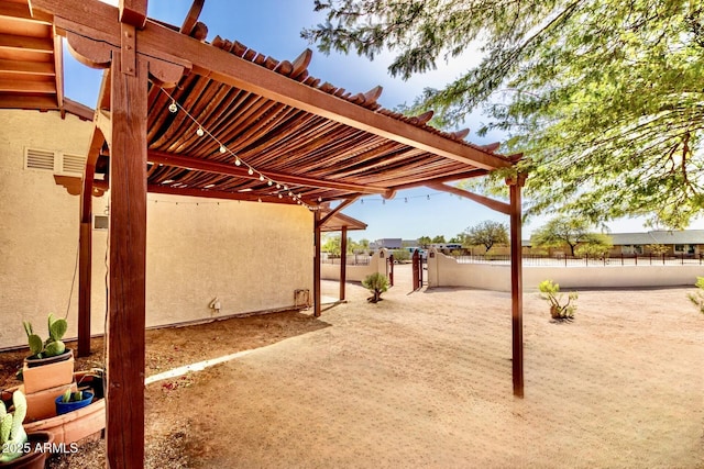 view of patio / terrace with fence