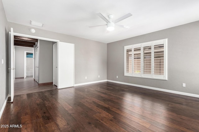 3913 E Derringer Way, Gilbert, AZ 85297 - empty room with ceiling fan, wood finished floors, baseboards, and a smoke detector