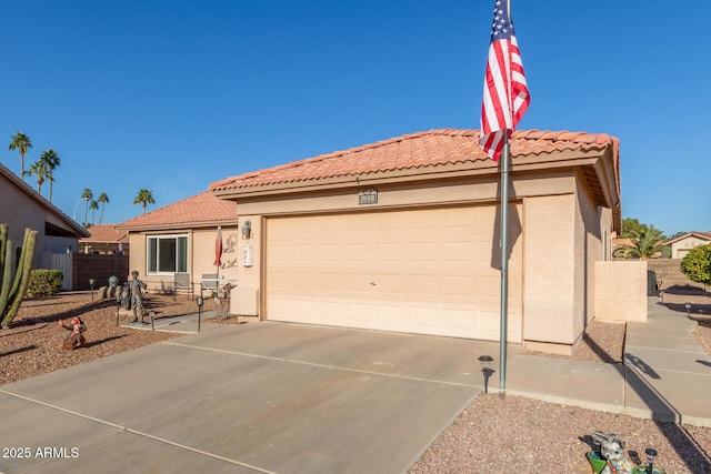 view of front facade with a garage