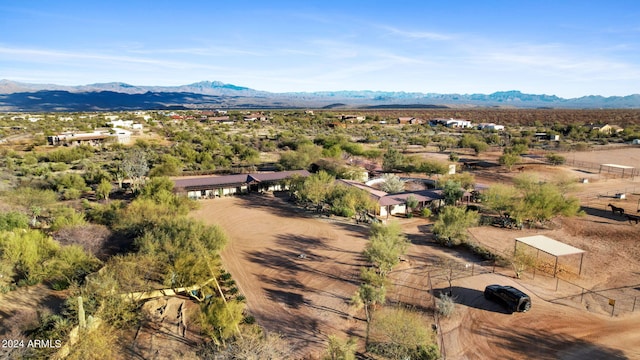 drone / aerial view with a mountain view