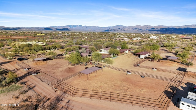 bird's eye view featuring a mountain view