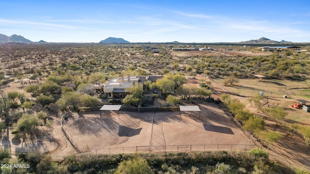 bird's eye view with a mountain view