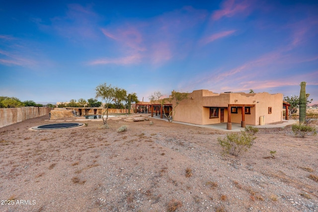28758 N Ashbrook Ln, San Tan Valley, AZ 85144 - back of house featuring a patio area and stucco siding