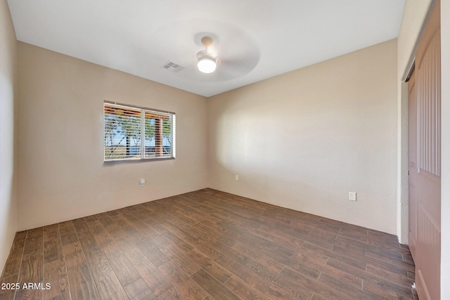 28758 N Ashbrook Ln, San Tan Valley, AZ 85144 - empty room featuring ceiling fan and dark wood-style floors
