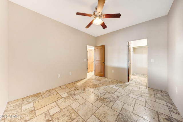 28758 N Ashbrook Ln, San Tan Valley, AZ 85144 - spare room with stone tile flooring and a ceiling fan