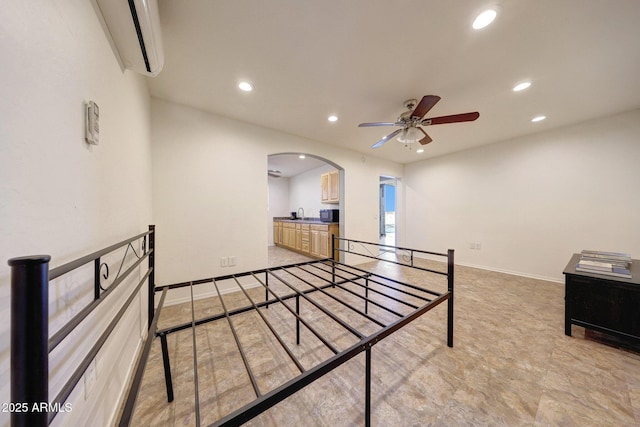 28758 N Ashbrook Ln, San Tan Valley, AZ 85144 - hall featuring recessed lighting, arched walkways, and baseboards