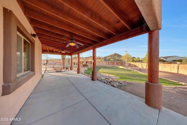 28758 N Ashbrook Ln, San Tan Valley, AZ 85144 - view of patio featuring a ceiling fan