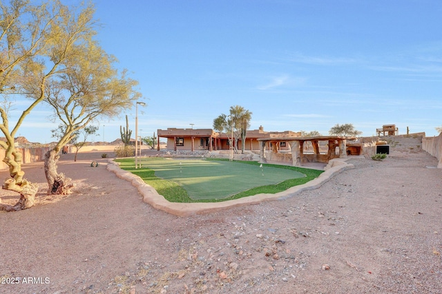 28758 N Ashbrook Ln, San Tan Valley, AZ 85144 - back of property featuring a putting green