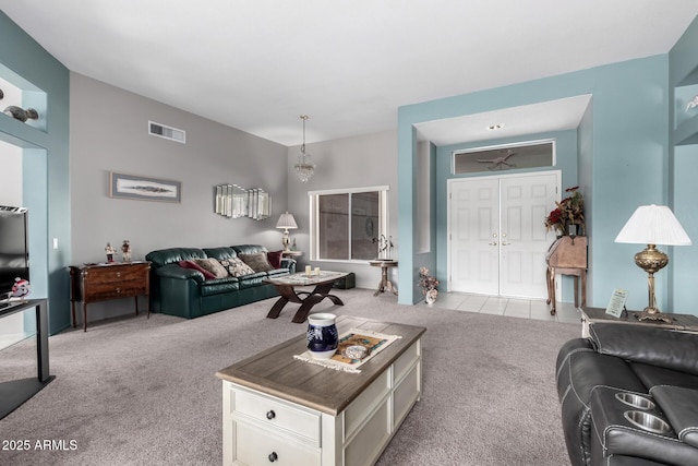 view of carpeted living room