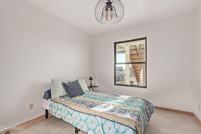 view of tiled bedroom