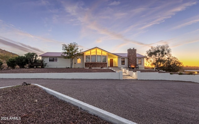 1060 S Kellis Rd, Wickenburg, AZ 85390 - view of front of property with a chimney