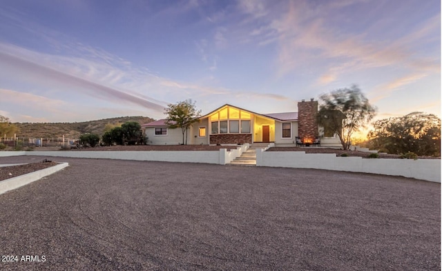 1060 S Kellis Rd, Wickenburg, AZ 85390 - view of front of house featuring a chimney