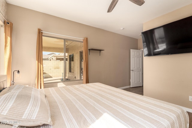152 N 194th Ln, Buckeye, AZ 85326 - bedroom with baseboards and a ceiling fan