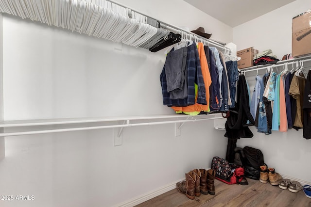 152 N 194th Ln, Buckeye, AZ 85326 - walk in closet featuring wood finished floors