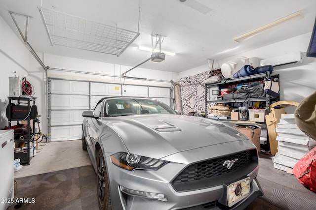 152 N 194th Ln, Buckeye, AZ 85326 - garage with a wall mounted air conditioner and a garage door opener