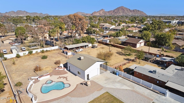 aerial view featuring a mountain view